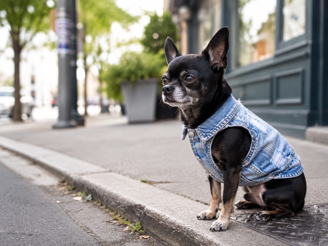 Chihuahua in Jeansweste
